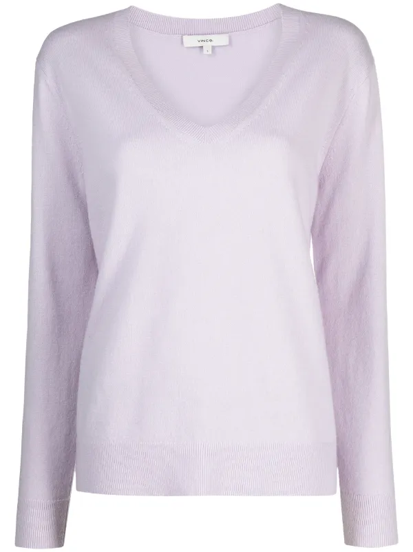 vince v neck cashmere sweater