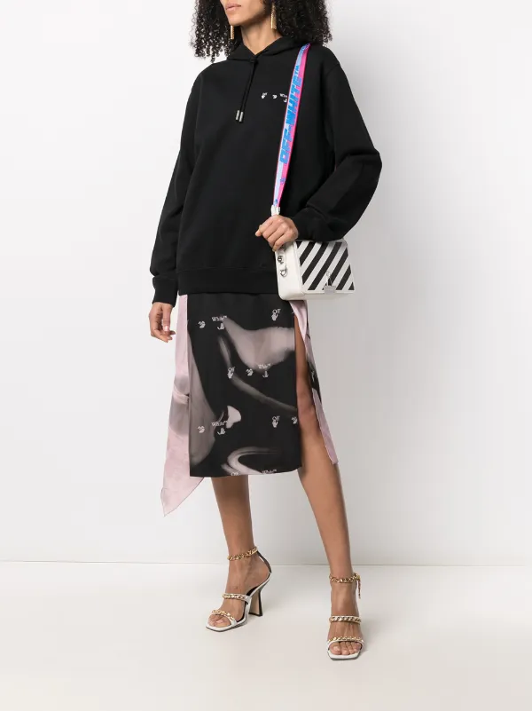 off white diagonal flap bolsa