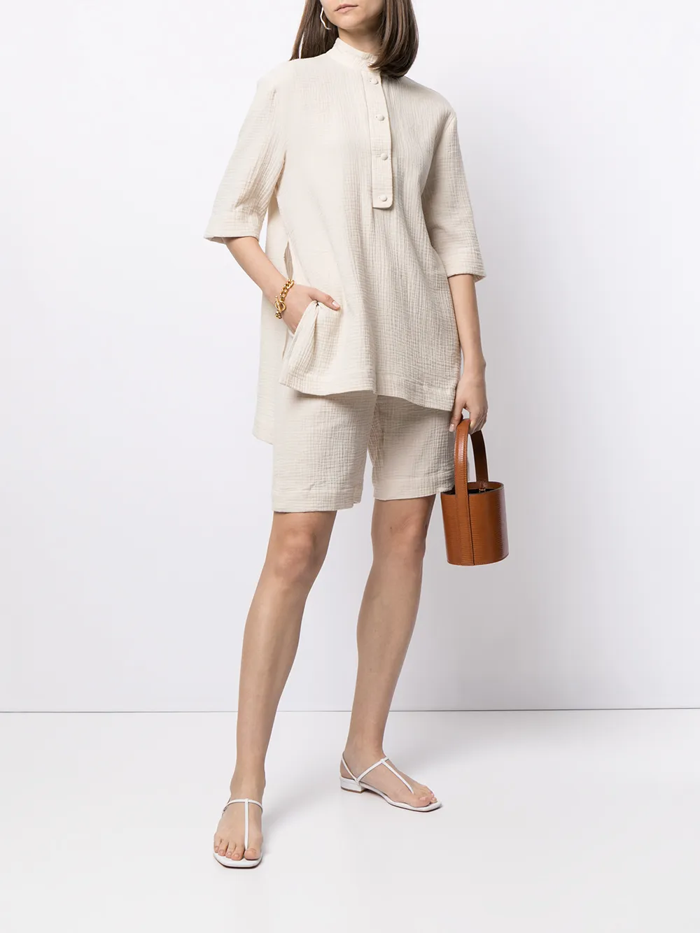 0711 Katoenen shorts - Beige