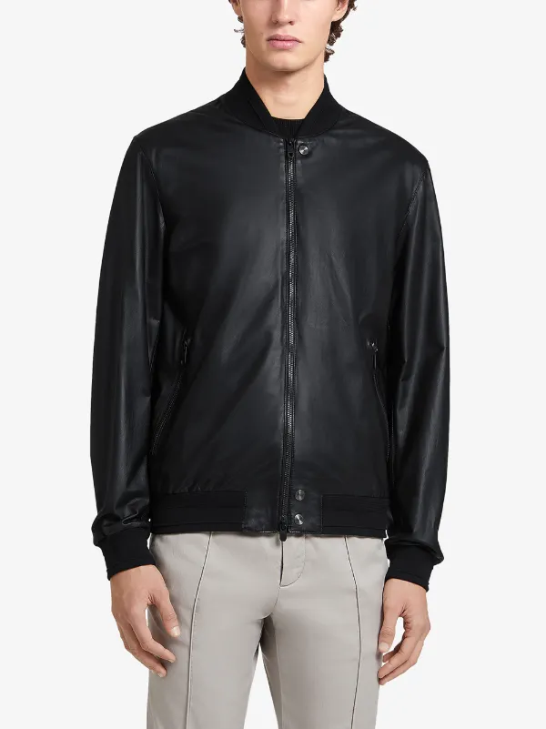 z zegna leather jacket