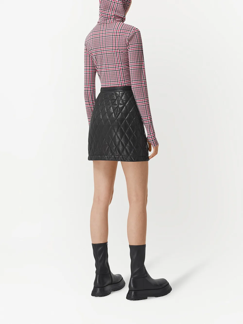 фото Burberry топ в ломаную клетку с капюшоном