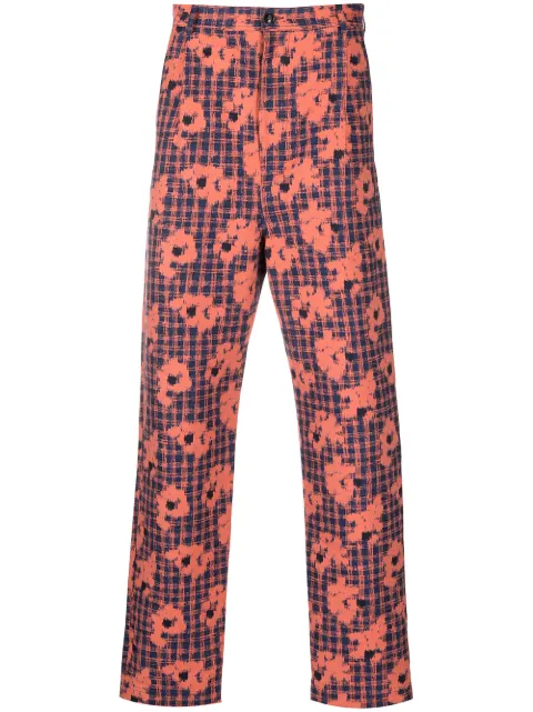 Henrik Vibskov pantalones slim con estampado floral 