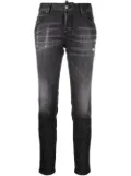 DSQUARED2 distressed-effect logo-patch denim jeans - Black