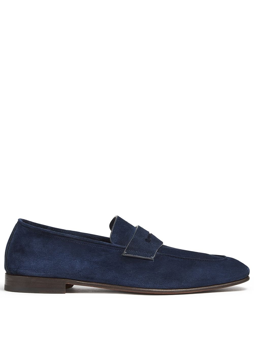 Zegna Suede Penny Loafers - Farfetch