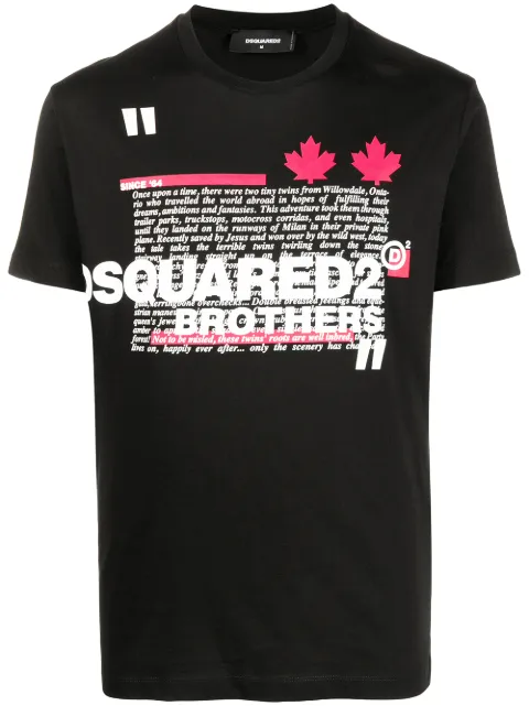 Dsquared2 Logo Print Cotton T Shirt Farfetch