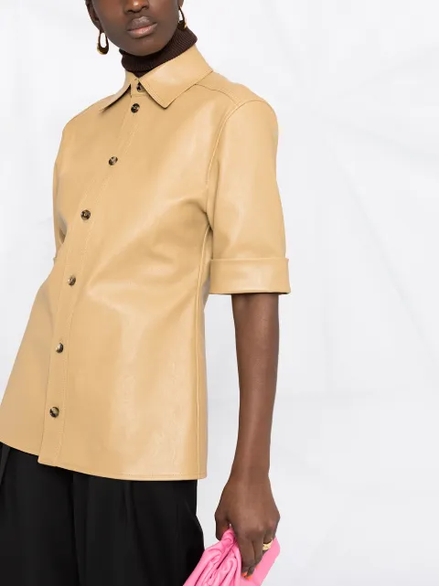 bottega leather shirt