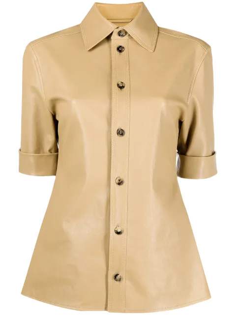 bottega leather shirt