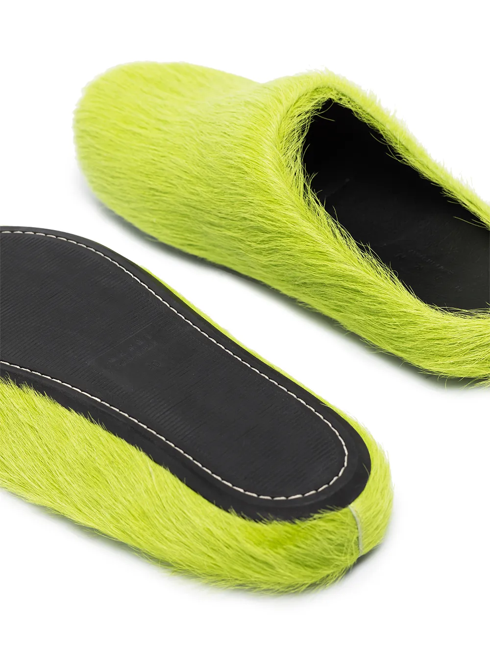 Image 2 of Marni round-toe calf-hair mules