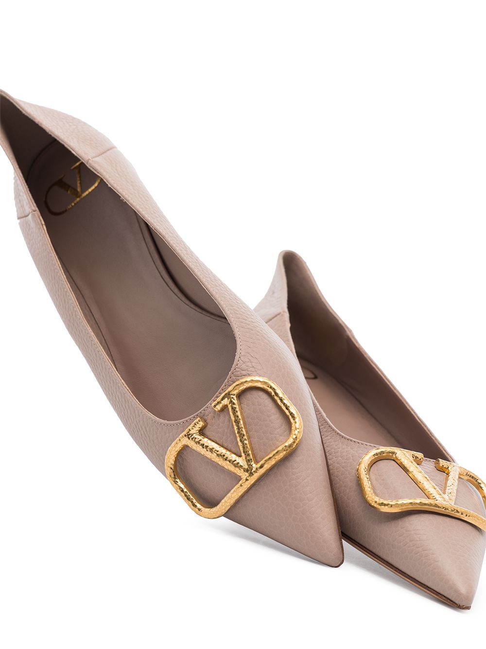 фото Valentino garavani vlogo leather ballerina shoes