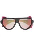 Moncler Eyewear detachable eye shield sunglasses - Black