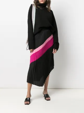 asymmetric pleated skirt展示图