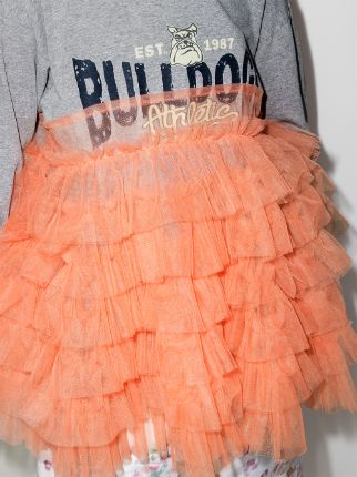 tulle-insert knee-length dress展示图