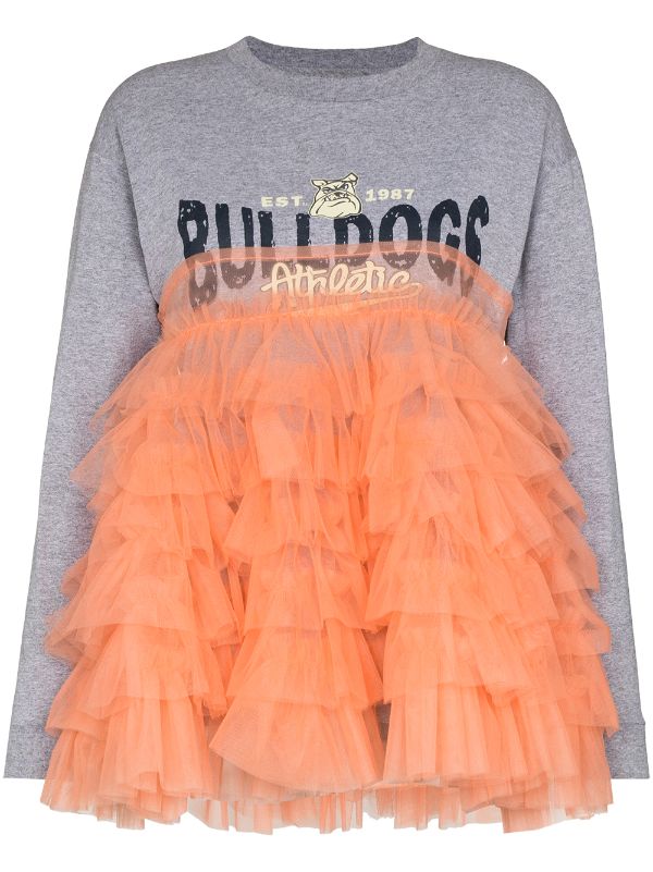 Viktor Rolf Ruffled Tulle Insert Top Farfetch