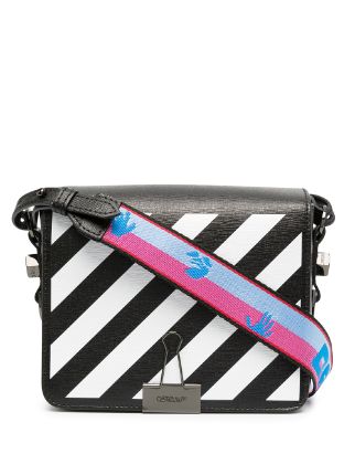 Buy Off-White Diagonal Baby Flap Bag 'Black