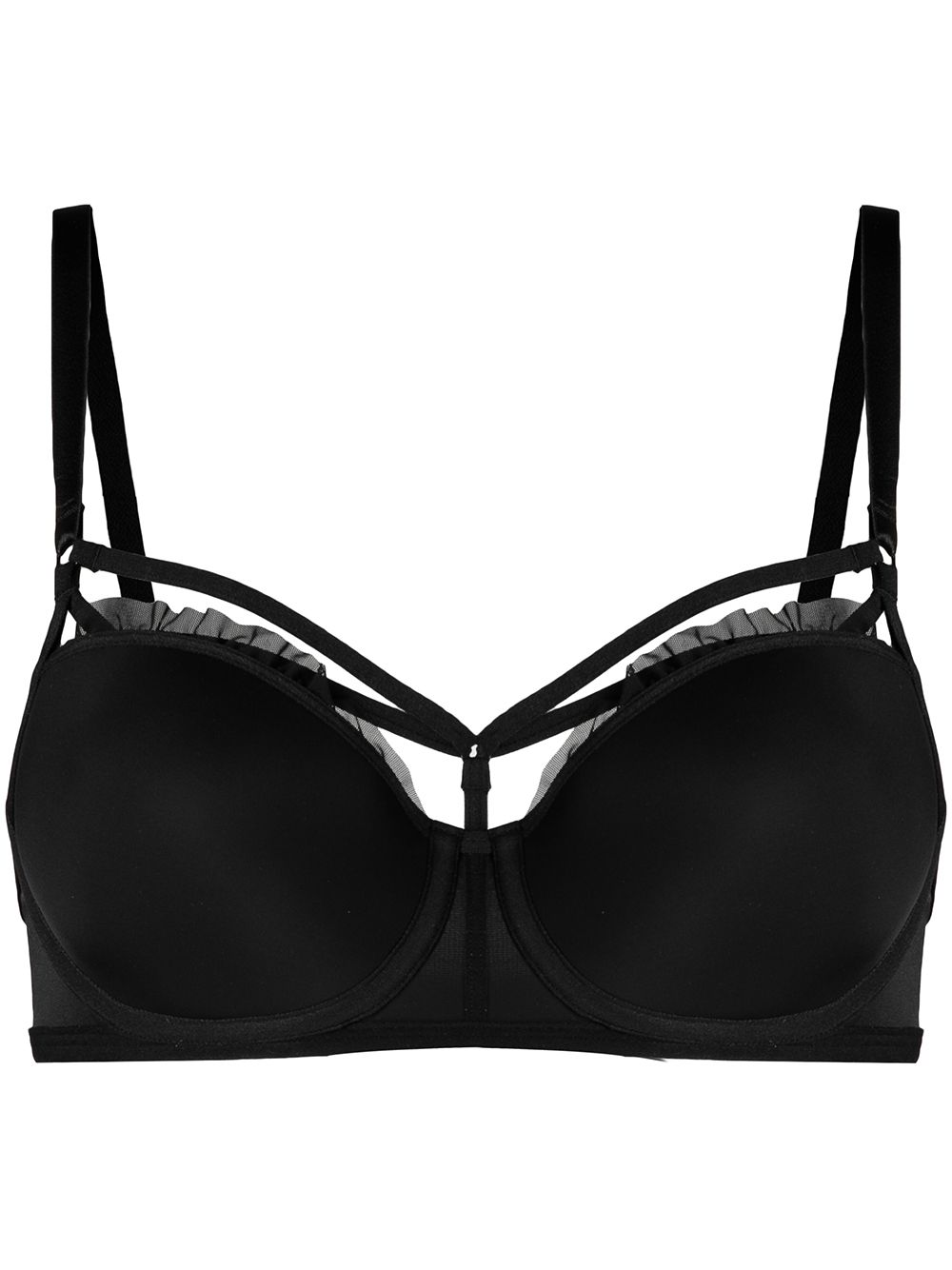 

Marlies Dekkers brasier con ribete de volantes - Negro