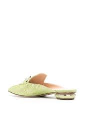 BEYA Mules Lime & Metallics Silk OUTER Lurex OUTER Leather LINING Leather SOLE