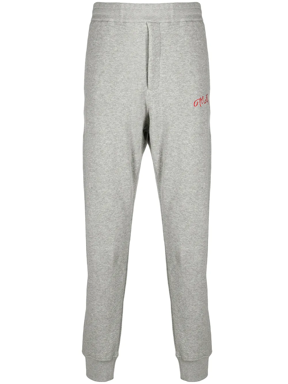 

Alexander McQueen pants con logo bordado - Gris