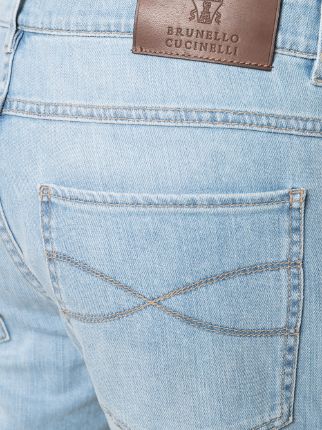 high-waisted straight leg jeans展示图