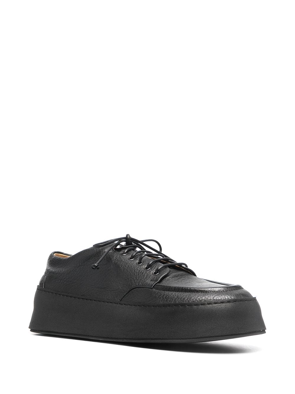 Shop Marsèll Chunky-sole Leather Derby Shoes In Black