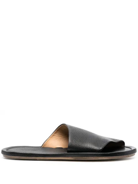 Cornice grained-leather sandals