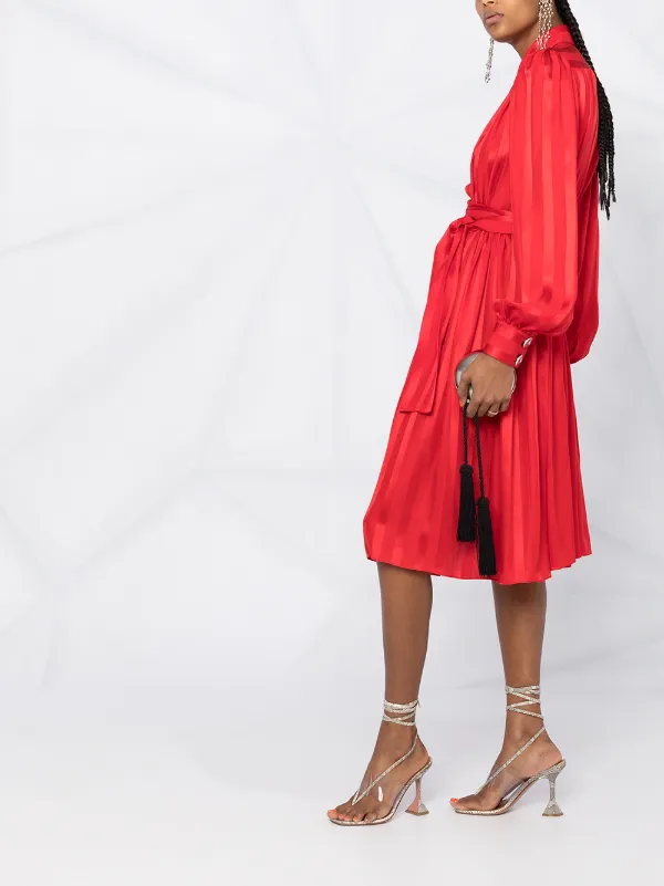 Dolce & Gabbana Balloon Sleeve Striped Dress - Farfetch Dolce & Gabbana Balloon Sleeve Striped Dress - Farfetch