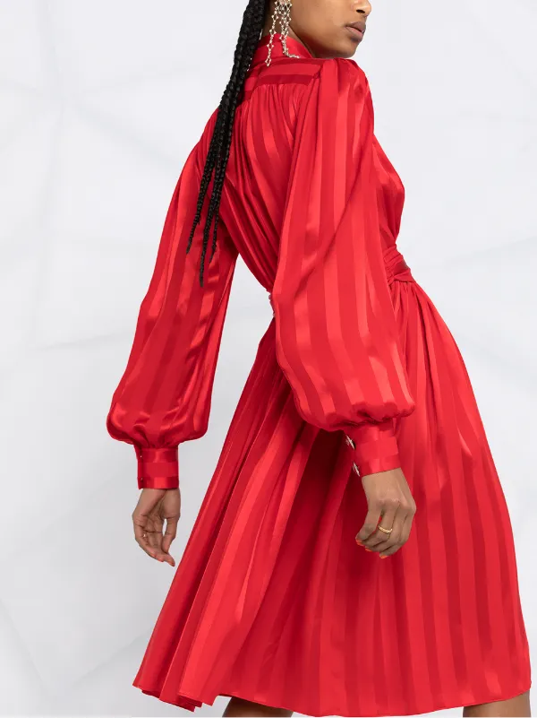 Dolce & Gabbana Balloon Sleeve Striped Dress - Farfetch Dolce & Gabbana Balloon Sleeve Striped Dress - Farfetch