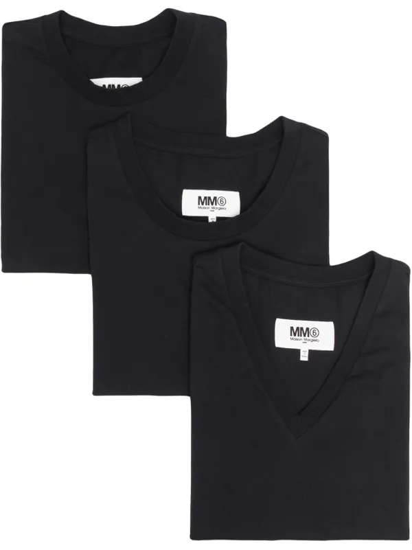 MM6 Maison Margiela Mixed three-pack Of T-shirts - Farfetch