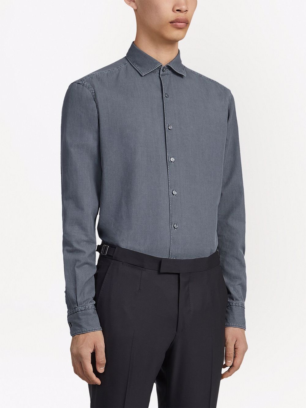 фото Ermenegildo zegna long-sleeve cotton dress shirt