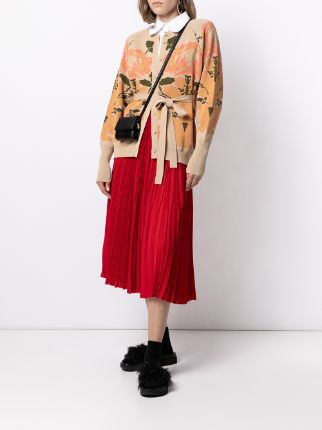 floral pattern cardi-coat展示图