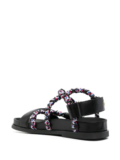 sandro flat leather sandals