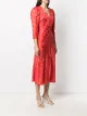 SANDRO jacquard midi dress