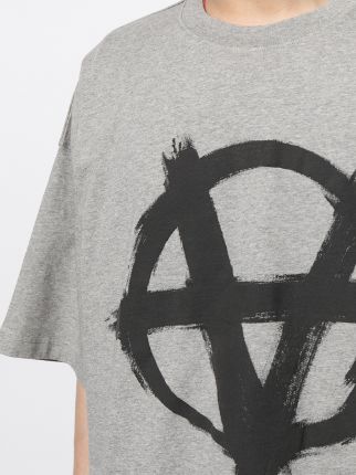 anarchy-print oversized T-shirt展示图