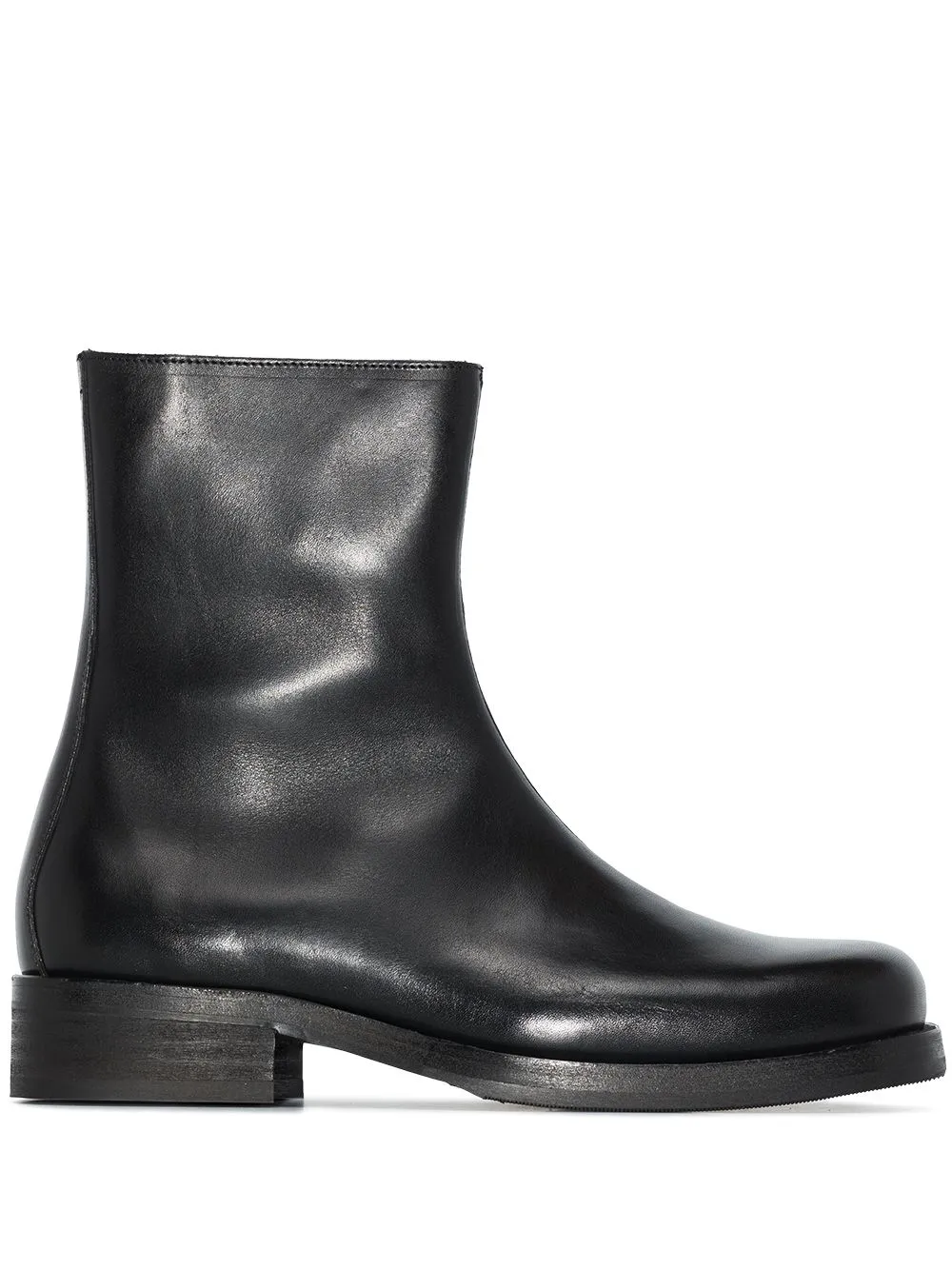 Our Legacy Smooth Leather Ankle Boots In Black