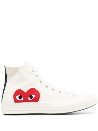 Shop White Comme Des Garcons Play X Converse Chuck Taylor High Top 70s Sneakers With Express Delivery Farfetch