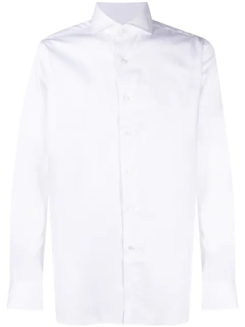 Xacus spread-collar cotton shirt