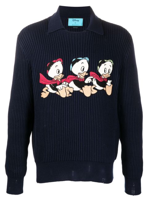 gucci x disney patch jumper