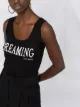 Alberta Ferretti slogan-print tank top