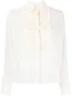 Image 1 of Zimmermann ruffled-bib cotton blouse