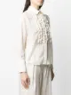 Zimmermann ruffled-bib cotton blouse