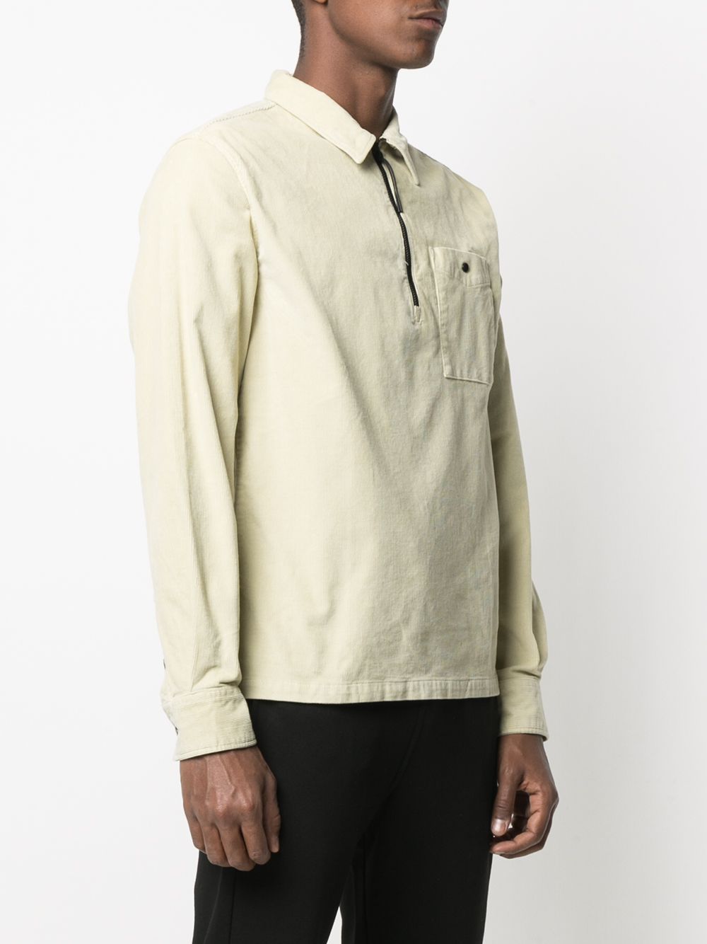 фото C.p. company quarter zip corduroy shirt