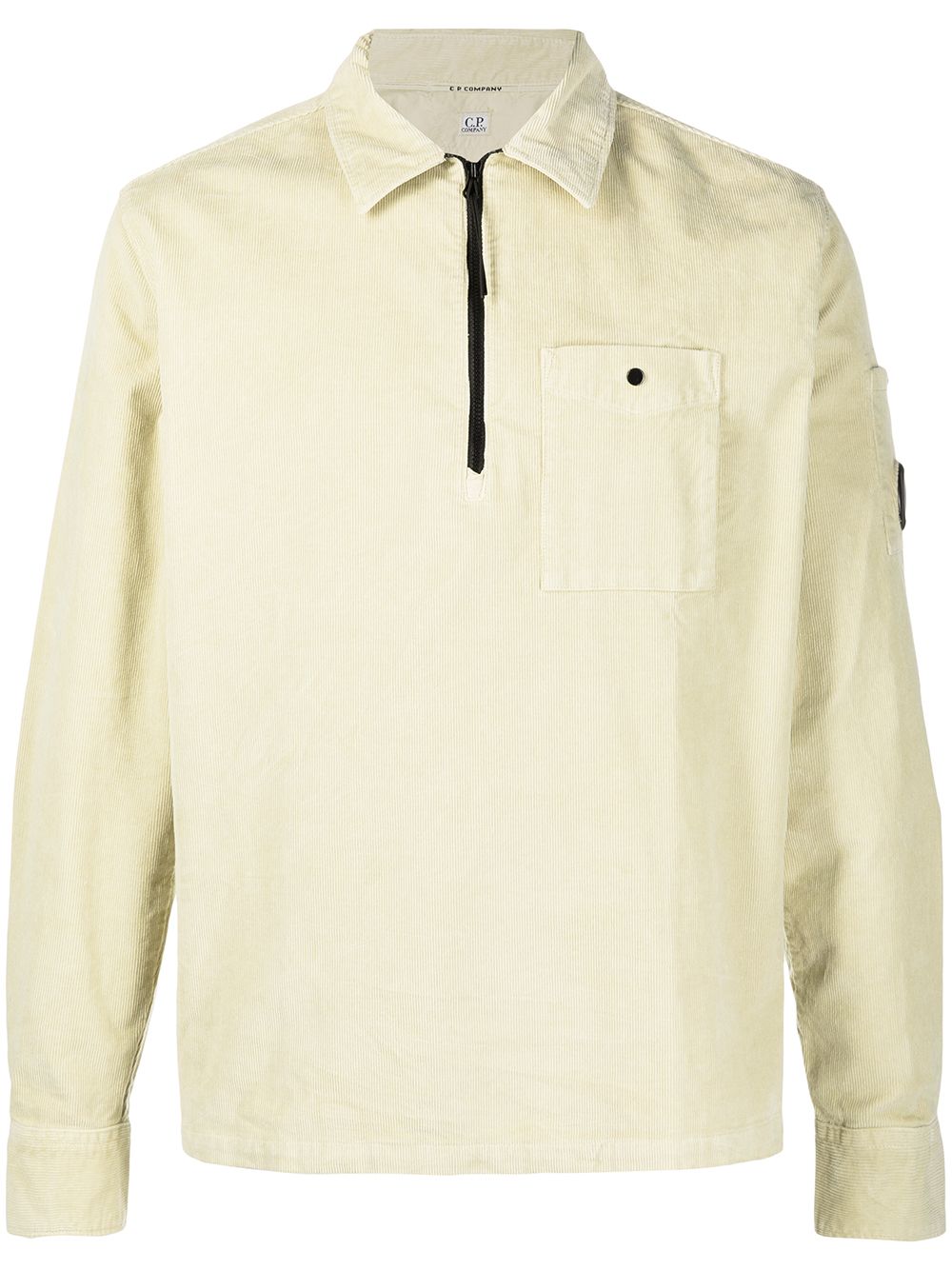 фото C.p. company quarter zip corduroy shirt