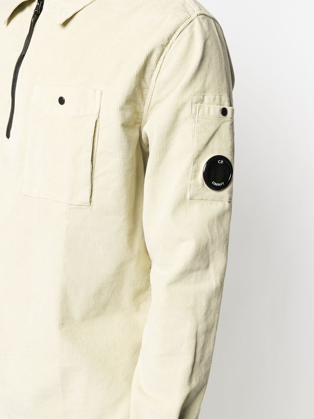 фото C.p. company quarter zip corduroy shirt