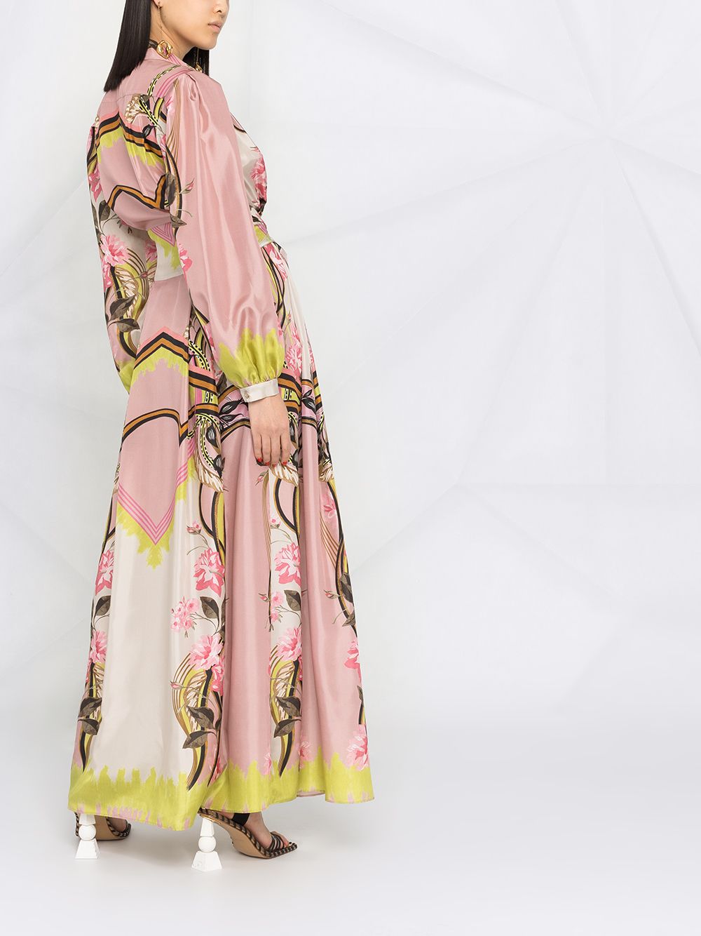 фото Alberta ferretti платье макси с цветочным принтом