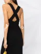Alberta Ferretti v-neck fitted dress