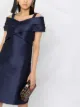 Alberta Ferretti empire line short-sleeved satin dress