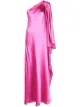 Image 1 of Alberta Ferretti one-shoulder draped silk gown