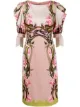 Image 1 of Alberta Ferretti floral-print draped-sleeve midi dress