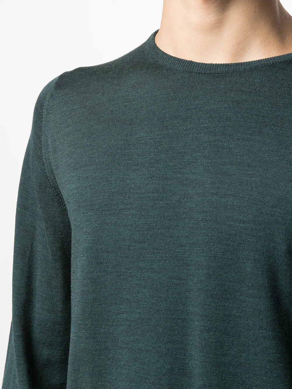John Smedley Trui met ronde hals Groen