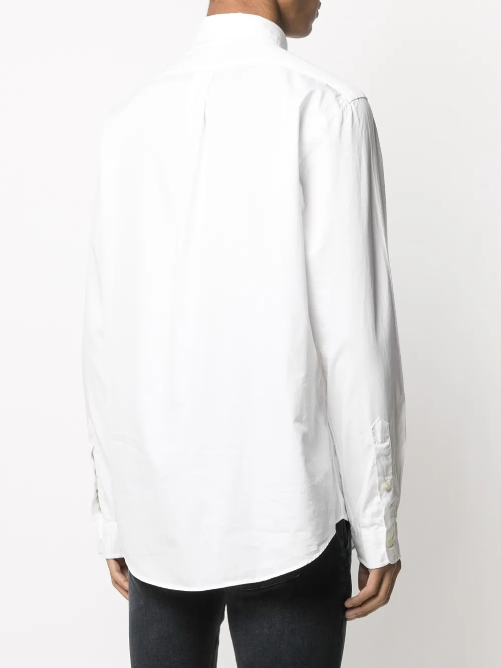 Shop Polo Ralph Lauren Embroidered Logo Shirt In White