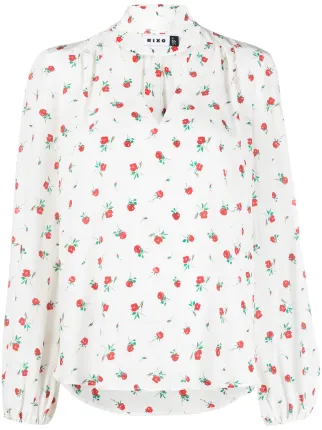 Shop Rixo Moss rose bud-print blouse 
